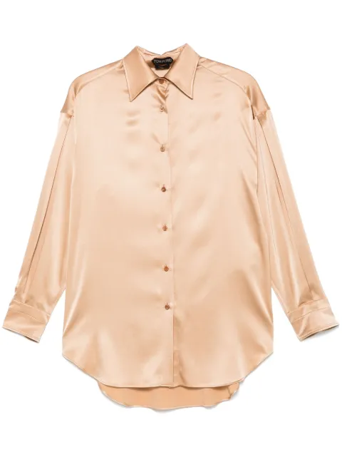 TOM FORD camisa de satén manga larga
