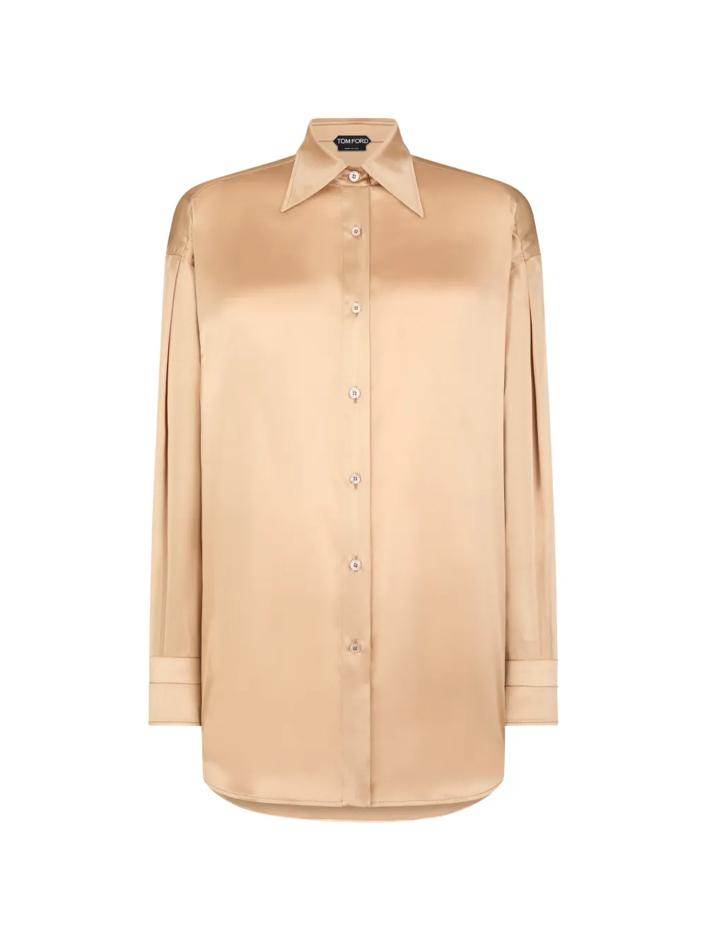 TOM FORD Satijnen overhemd Beige