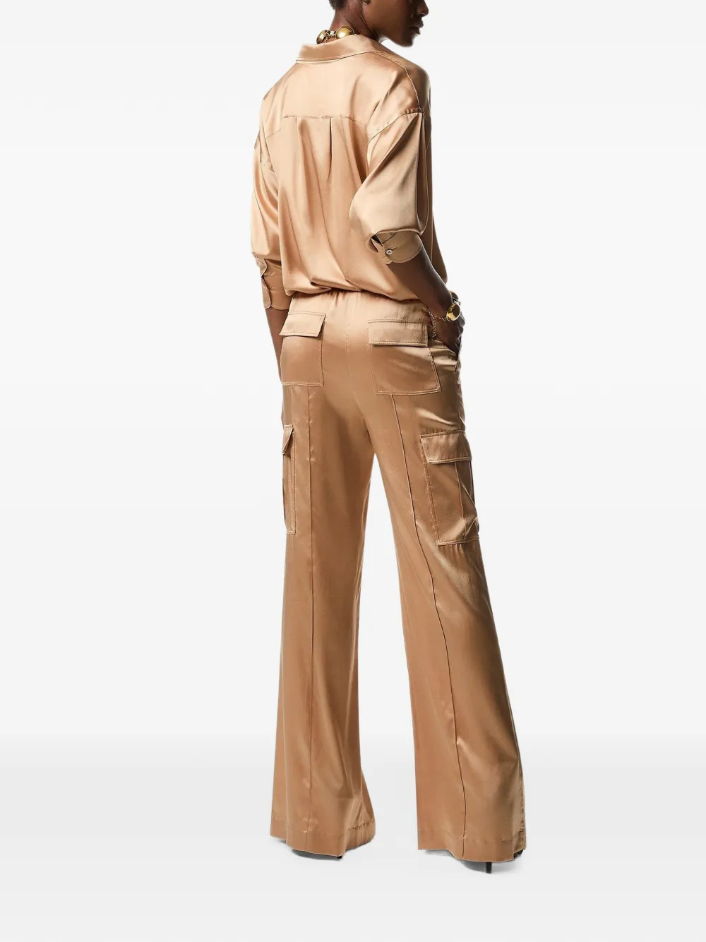 TOM FORD Satijnen overhemd Beige