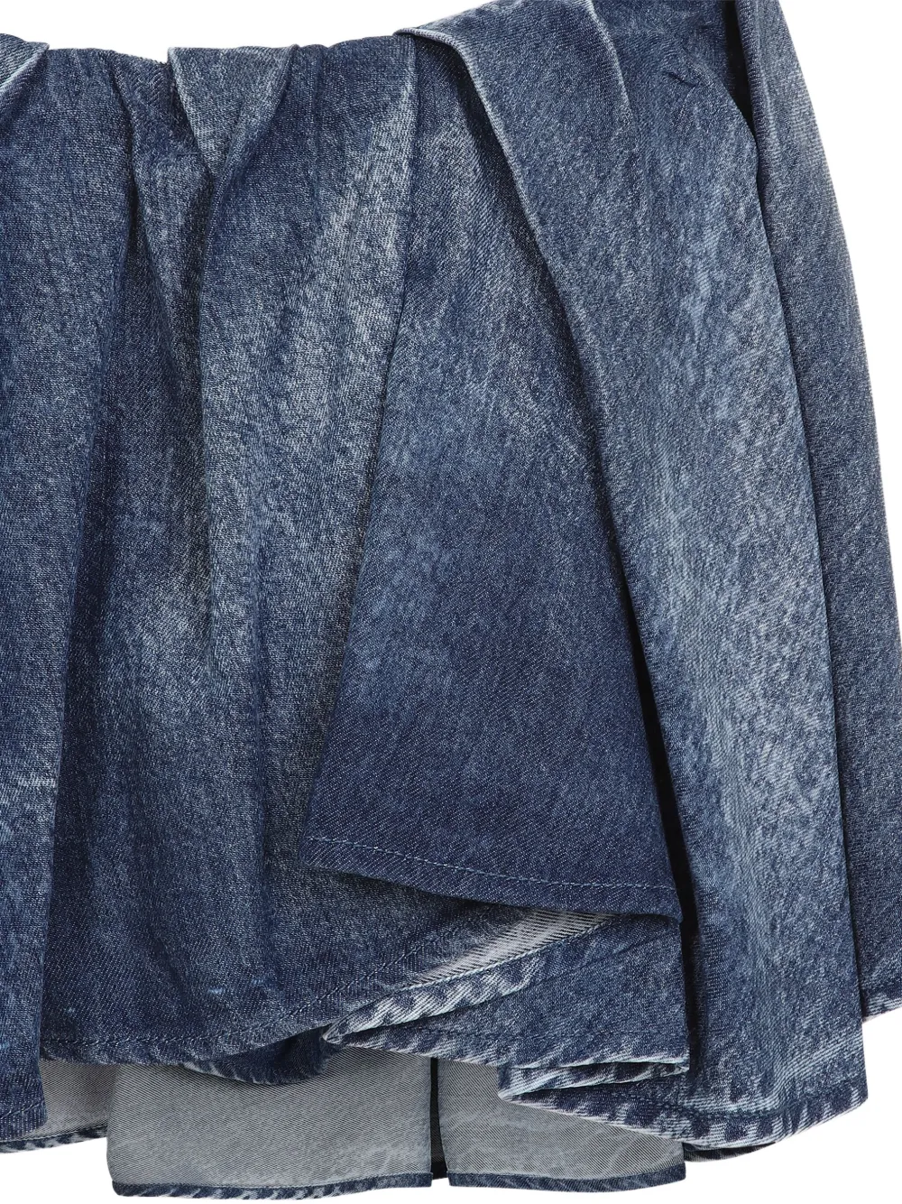 Shop Diesel Asymmetric Denim Skirt In Blue