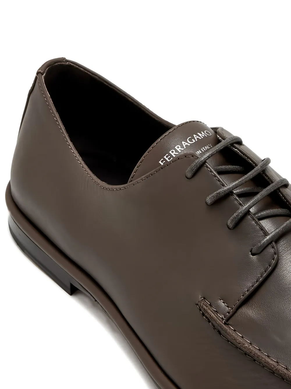 Ferragamo leather lace-up shoes Brown