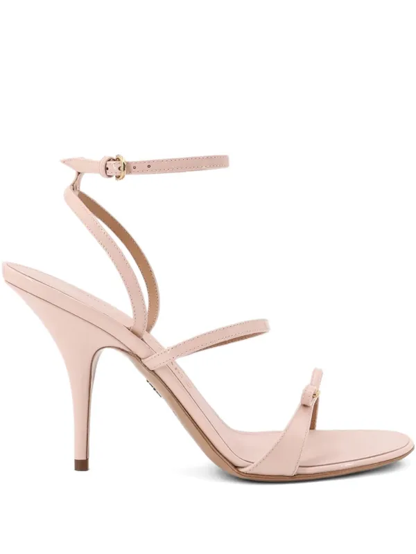 Ferragamo 95mm Bow-detail Stiletto Sandals in Pink