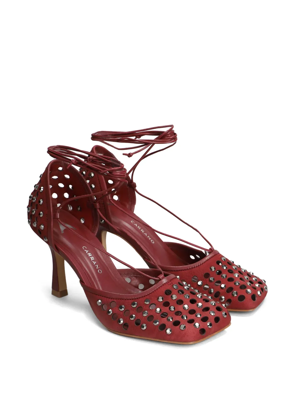 CARRANO 85mm crystal-embellished pumps - Rood