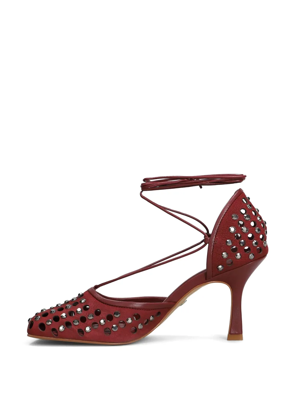 CARRANO 85mm crystal-embellished pumps Red