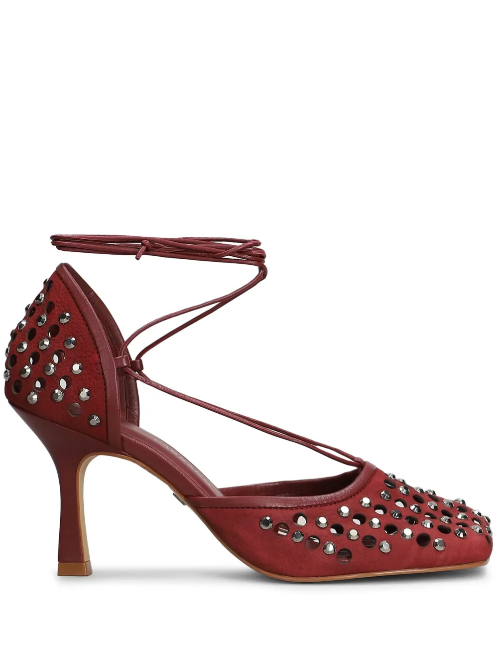 CARRANO 85mm crystal-embellished pumps Red