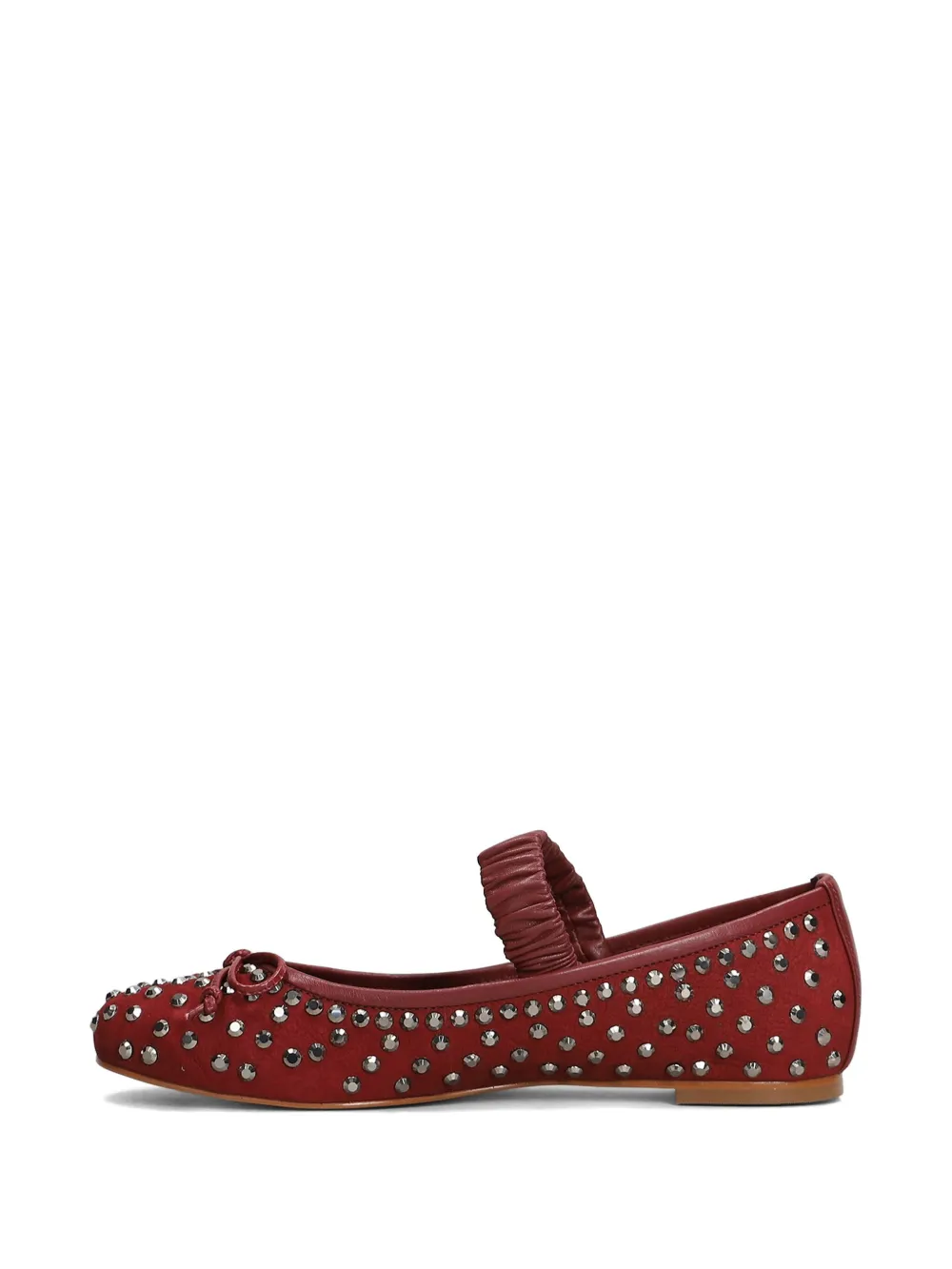 CARRANO crystal-embellished ballerina shoes Red