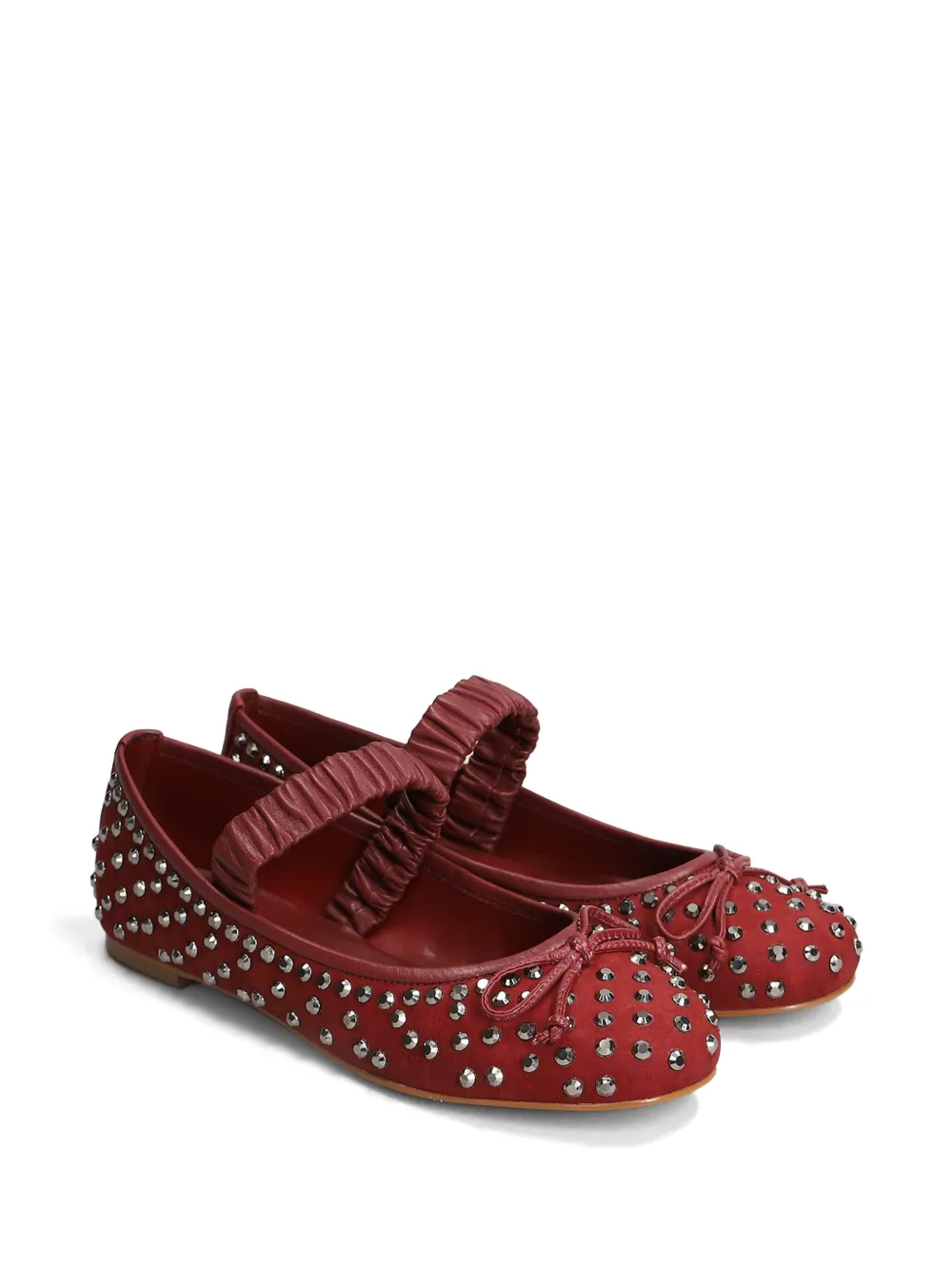 CARRANO crystal-embellished ballerina shoes - Rood