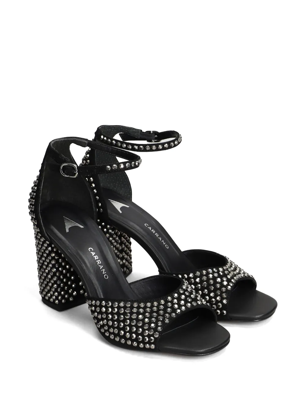 CARRANO 90mm crystal-embellished sandals - Zwart