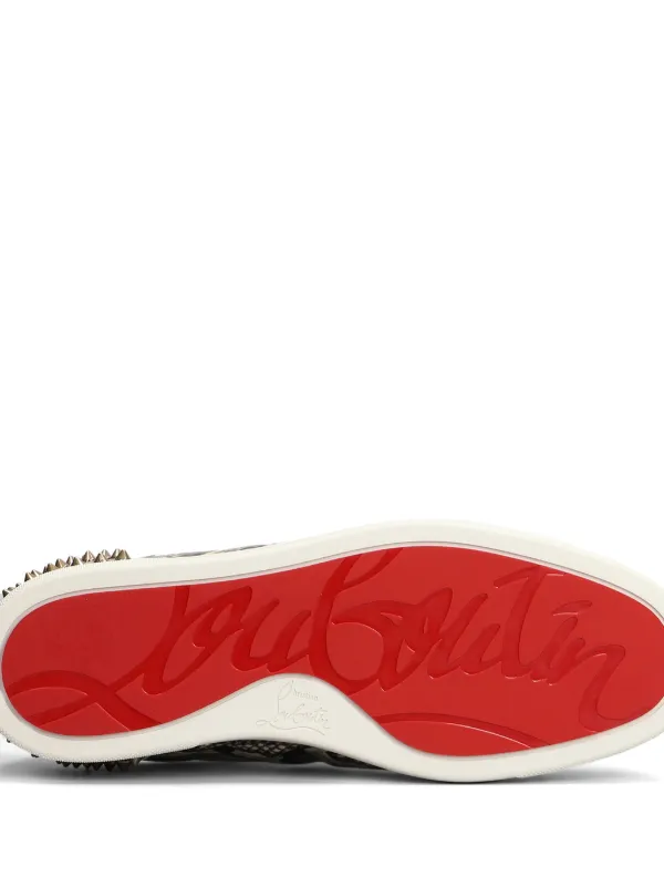 すぐ届く♪Christian Louboutin*Seavaste 2メンズスニーカー赤 Seavaste 2 - Sneakers - Calf leather, jacquard and spikes
