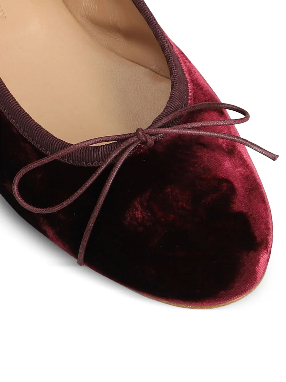 anniel velvet ballerina shoes Red