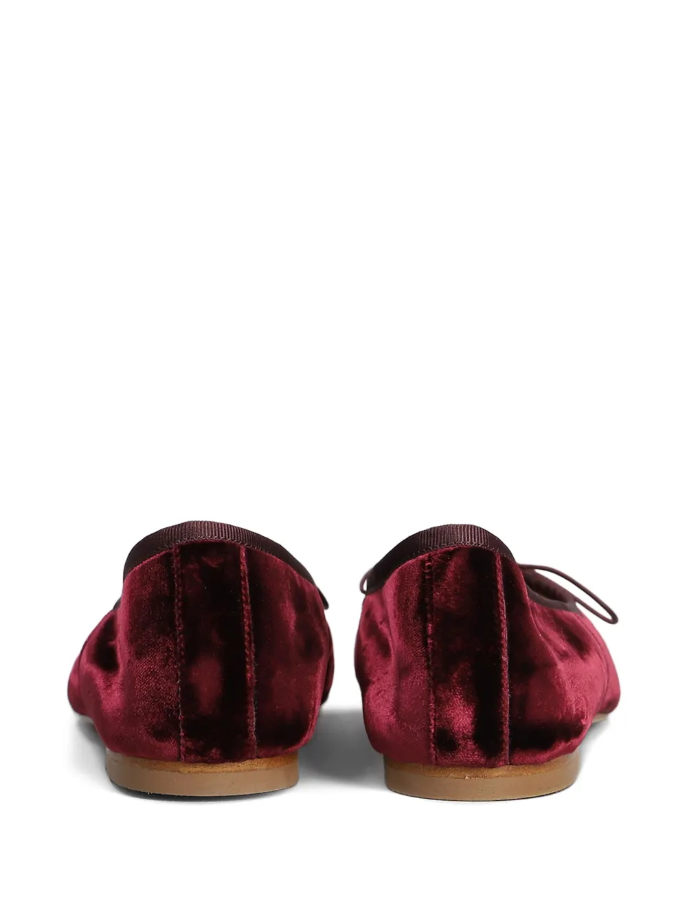 anniel velvet ballerina shoes Red