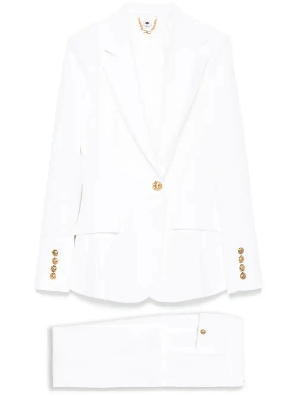 Elisabetta Franchi Crepe Blazer In White