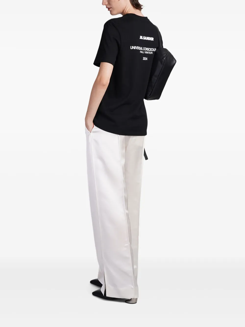 Jil Sander cotton t-shirt - Zwart