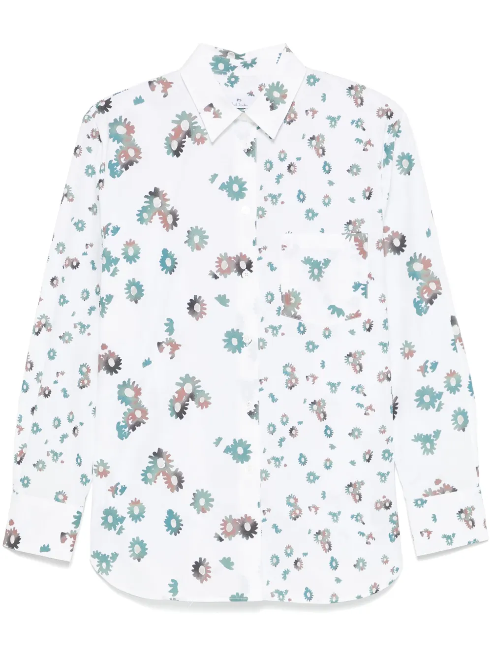 PS Paul Smith Chamomile Floral shirt | White | Image 1