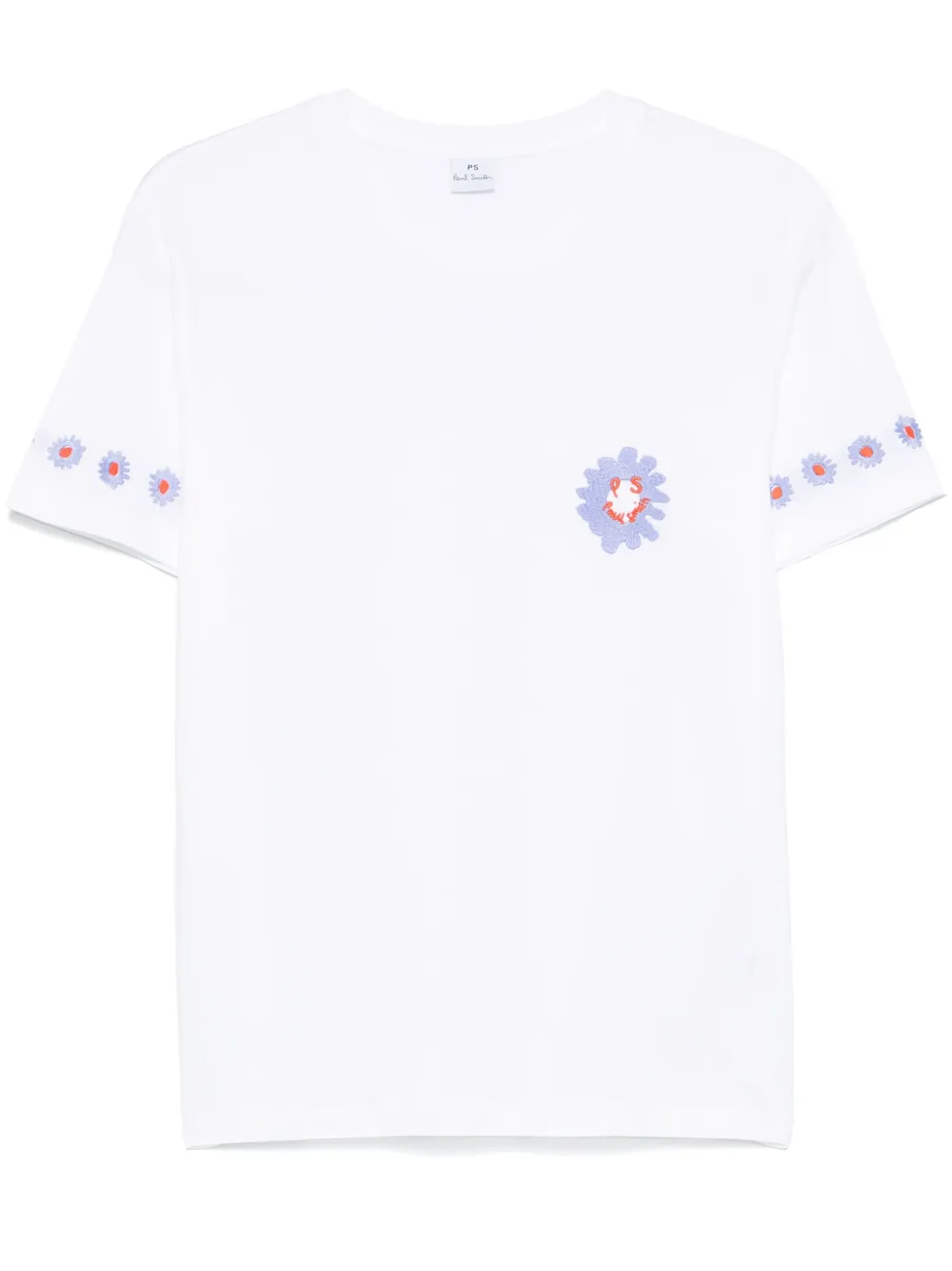 PS Paul Smith PS T-shirt met geborduurde madeliefjes Wit