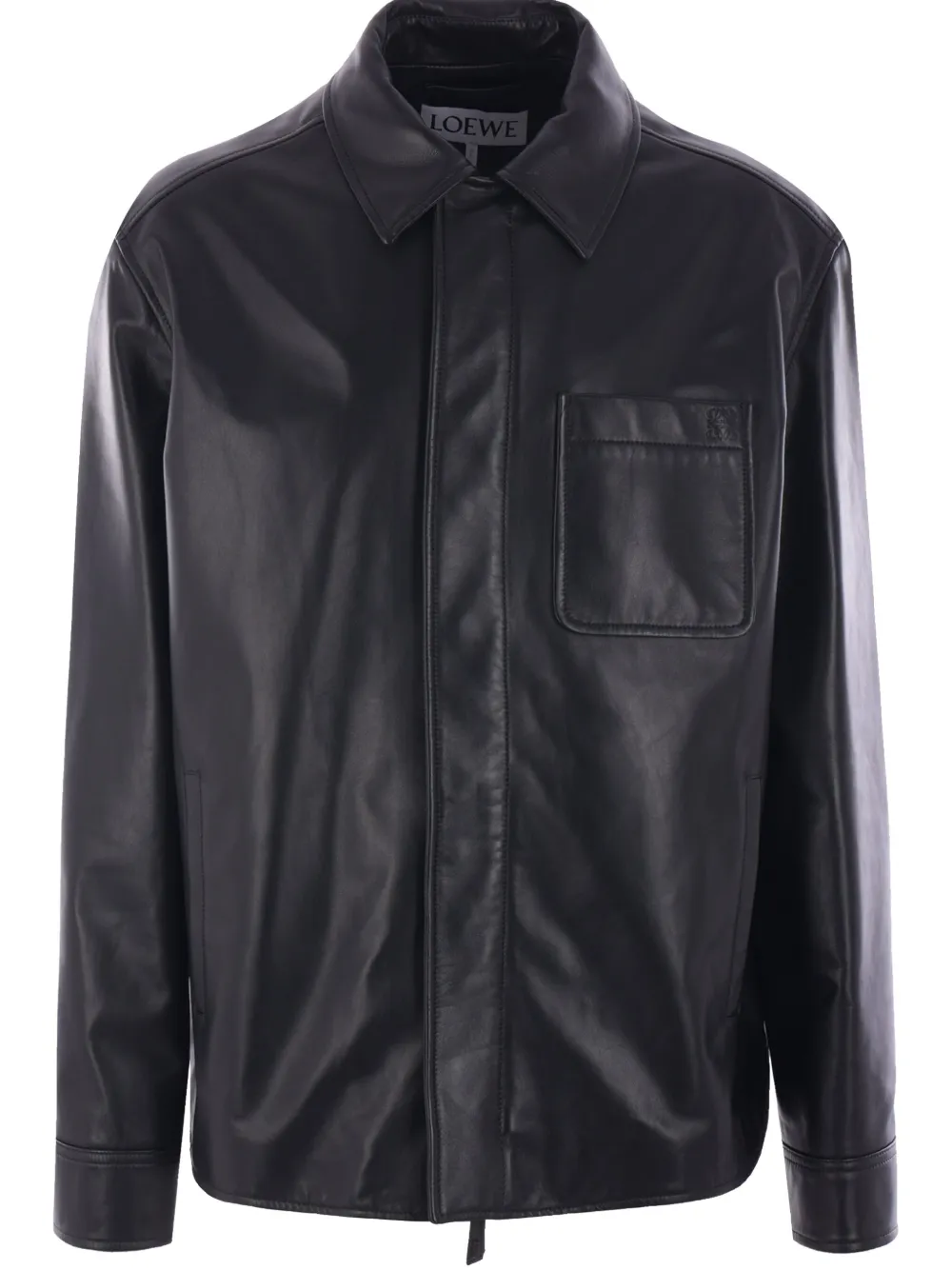 leather overshirt