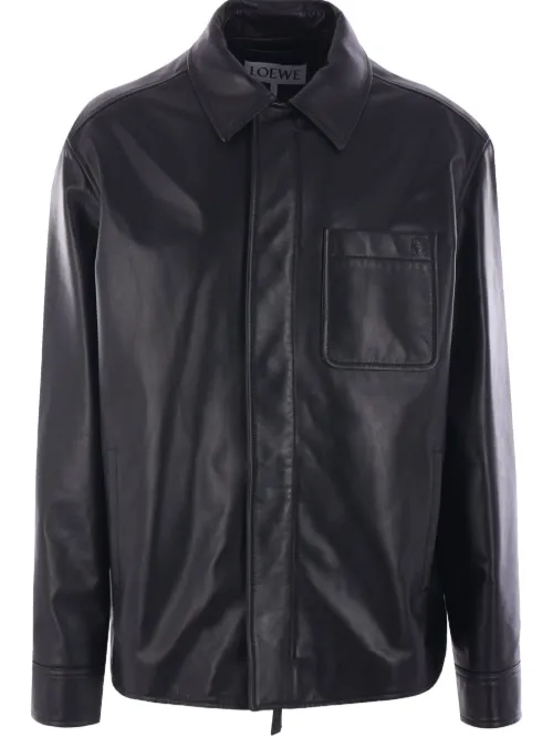 LOEWE surchemise en cuir - Noir - LOEWE - Modalova