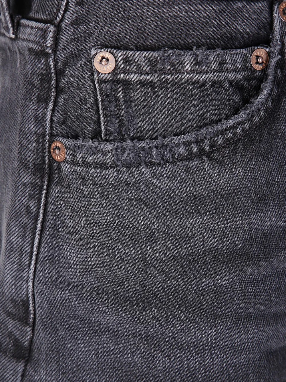AGOLDE High waist denim shorts Grijs
