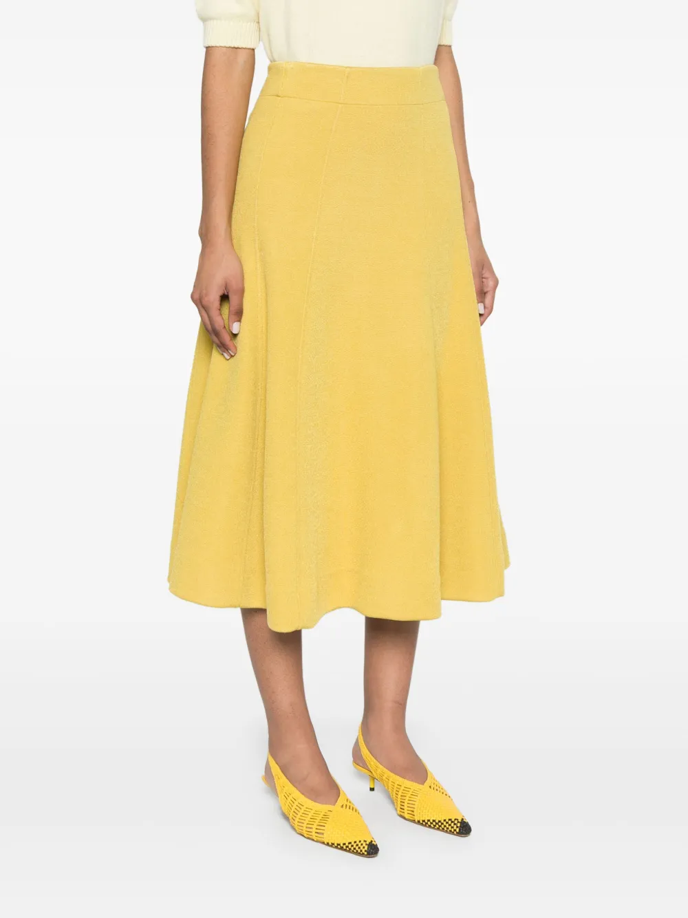 Jil Sander Flared midi-rok Geel
