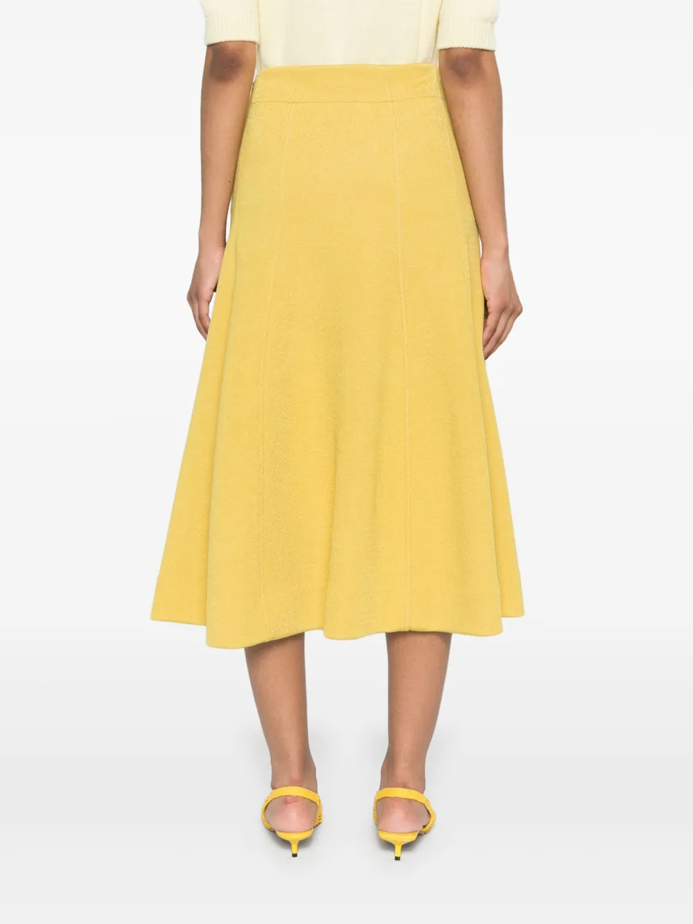 Jil Sander Flared midi-rok Geel