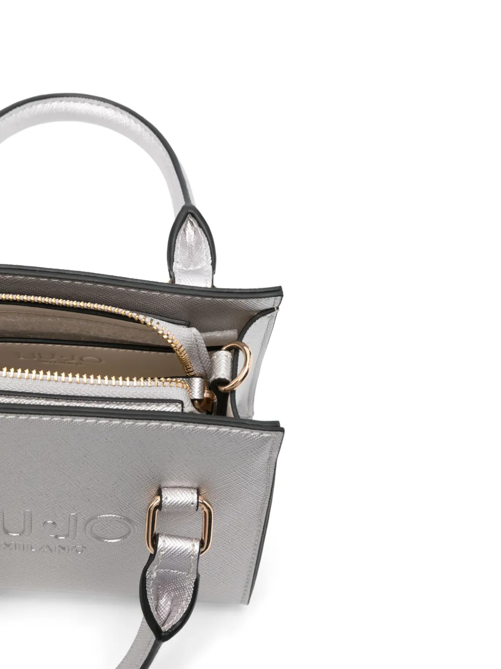 Liu •jo Logo-embossed Mini Bag In Silver