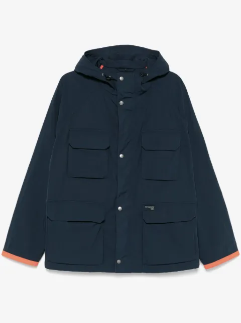 Fay patch-pocket hooded jacket