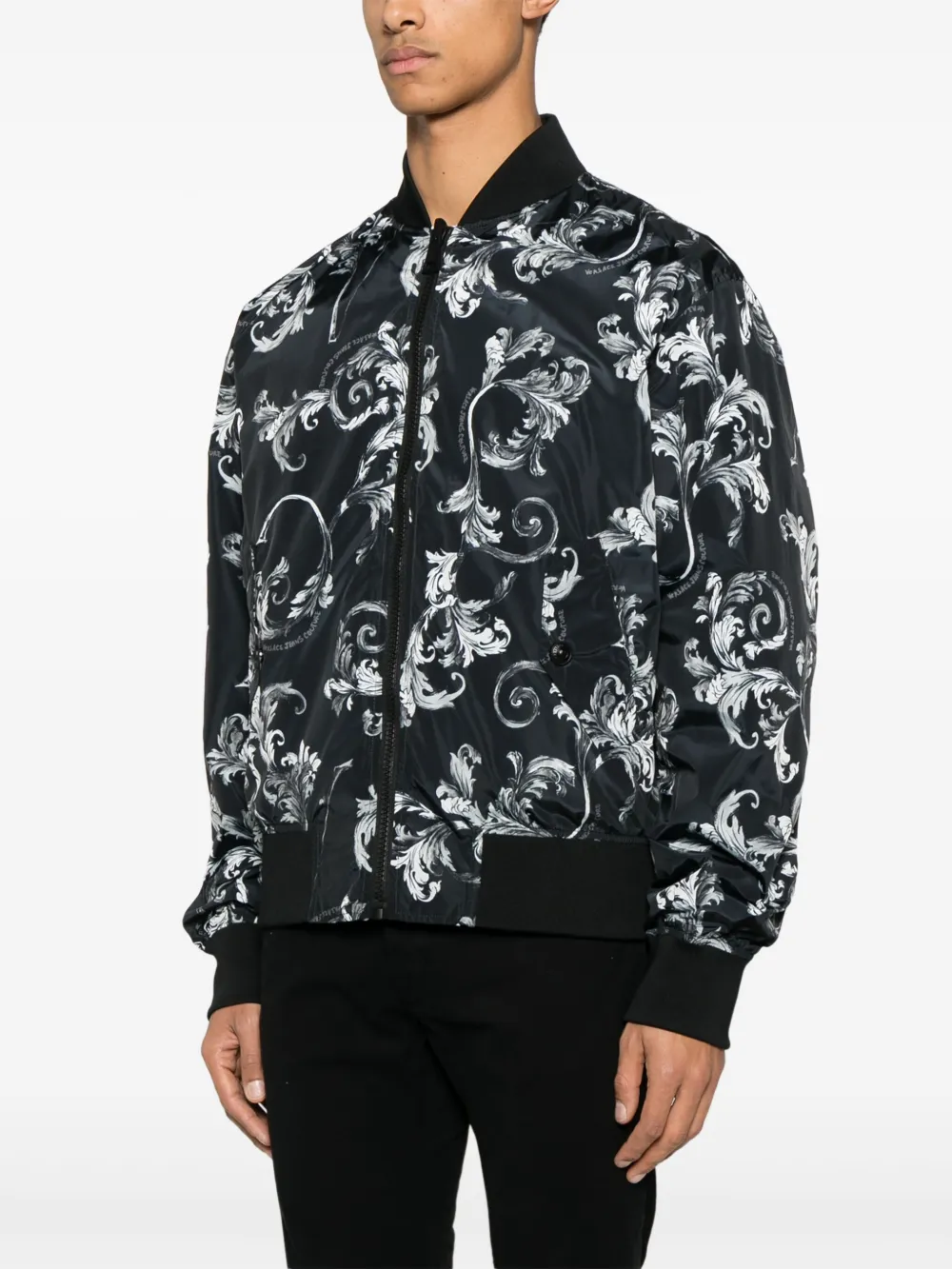 VERSACE JEANS COUTURE BAROCCO-PRINT BOMBER JACKET 