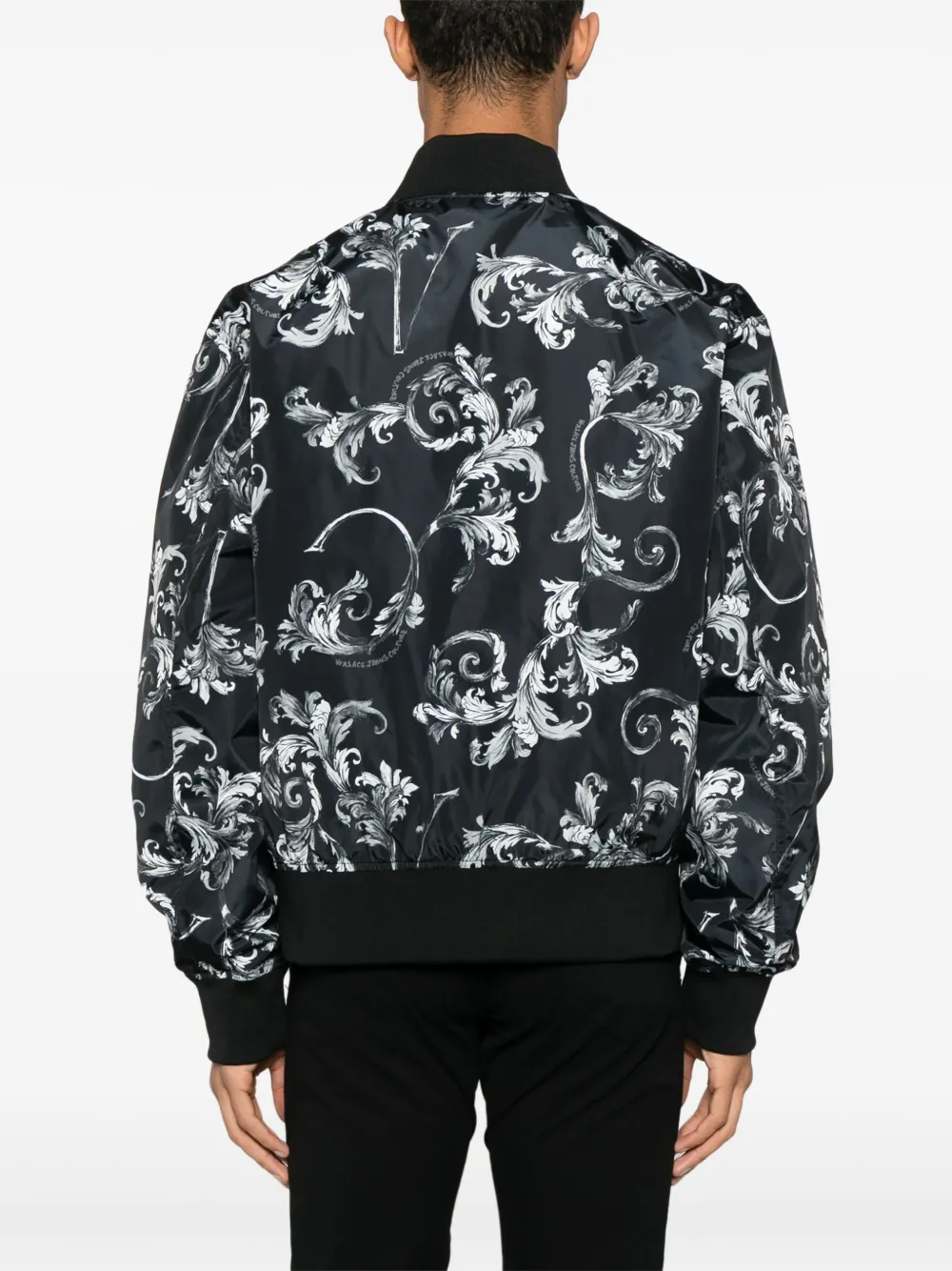 VERSACE JEANS COUTURE BAROCCO-PRINT BOMBER JACKET 