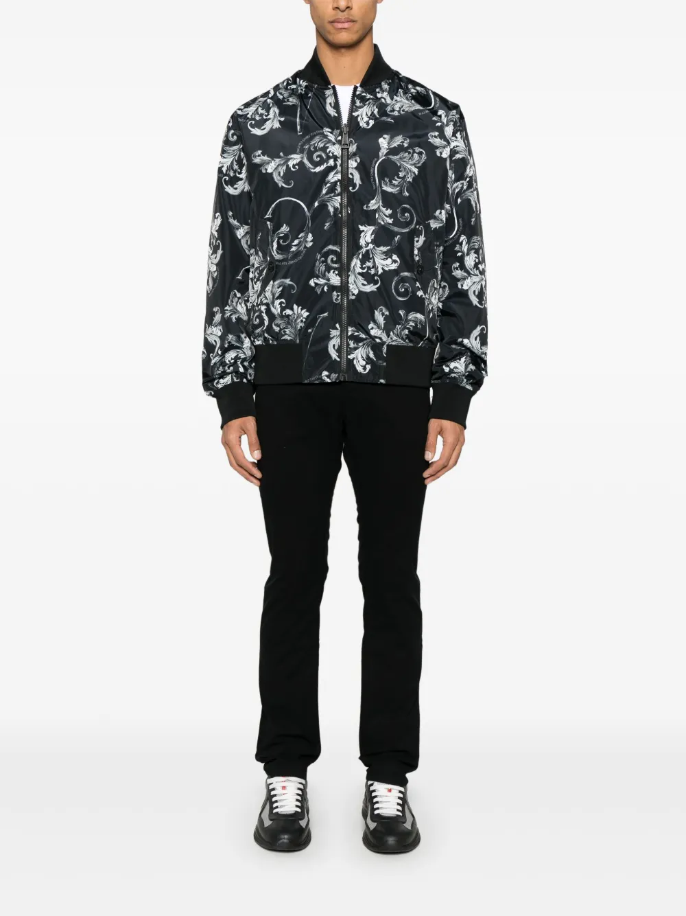 Versace Jeans Couture Bomberjack met barokprint - Zwart