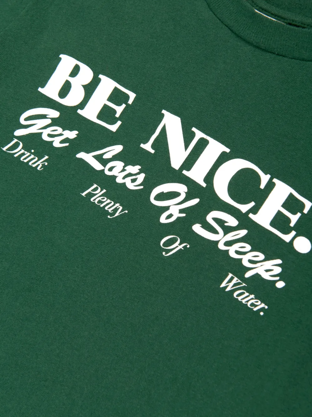 SPORTY & RICH KIDS Be Nice T-shirt Groen