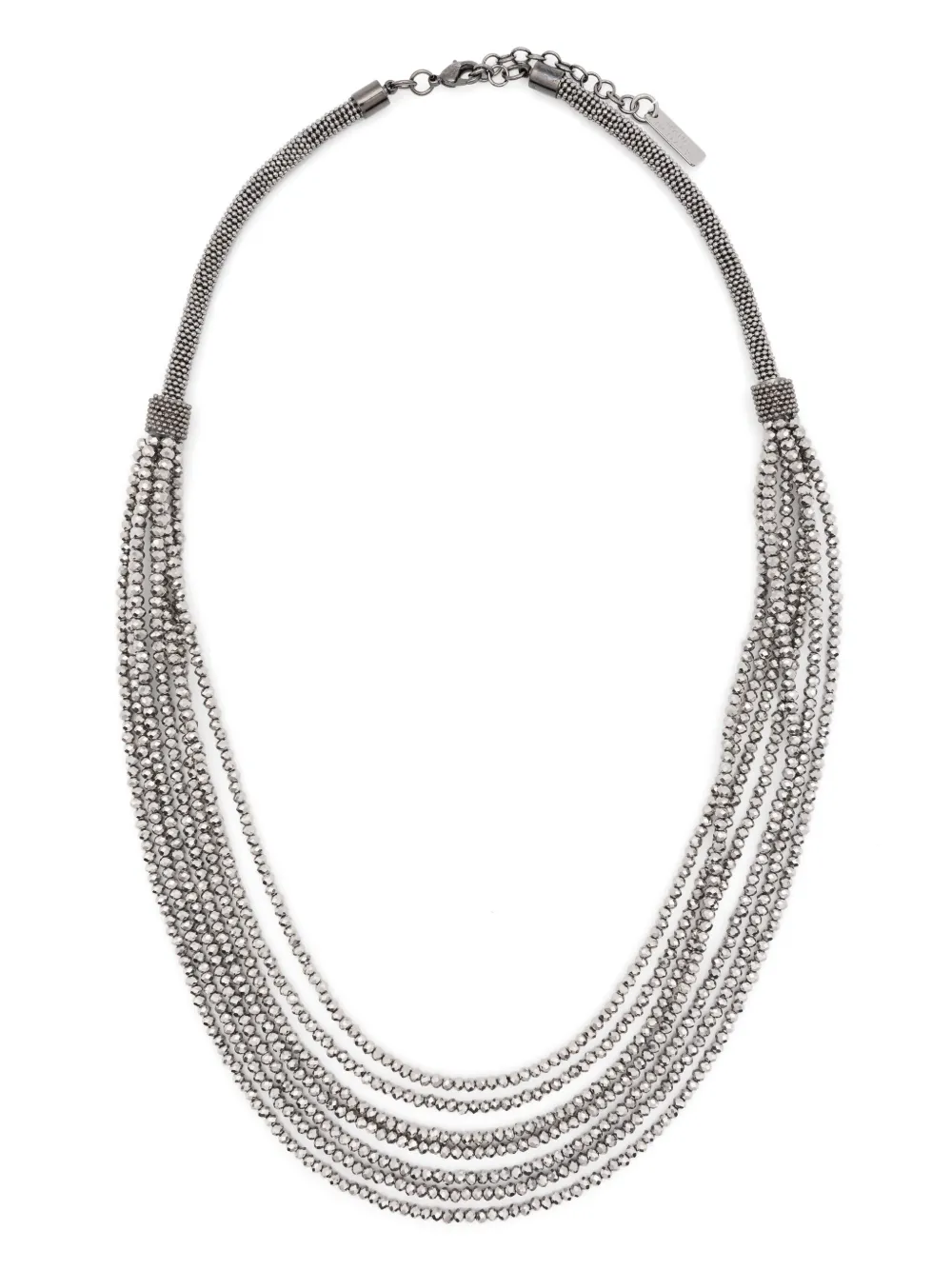 crystal-embellished layered necklace