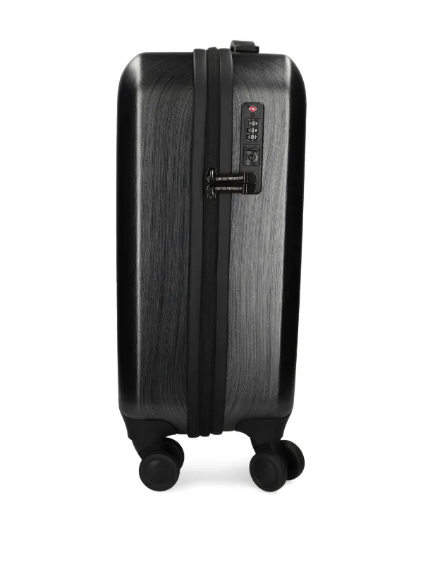 Emporio Armani logo-embossed Luggage | Grey | FARFETCH