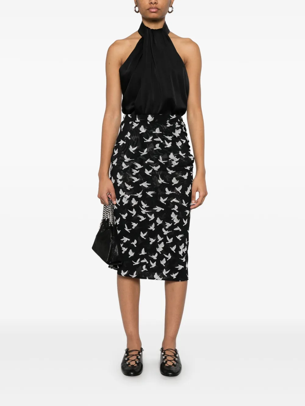 Stella McCartney Flying Bird rok - Zwart