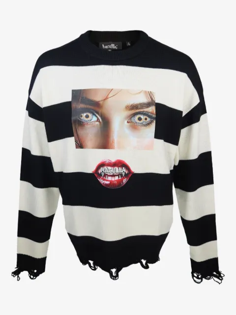 Haculla frayed striped jumper