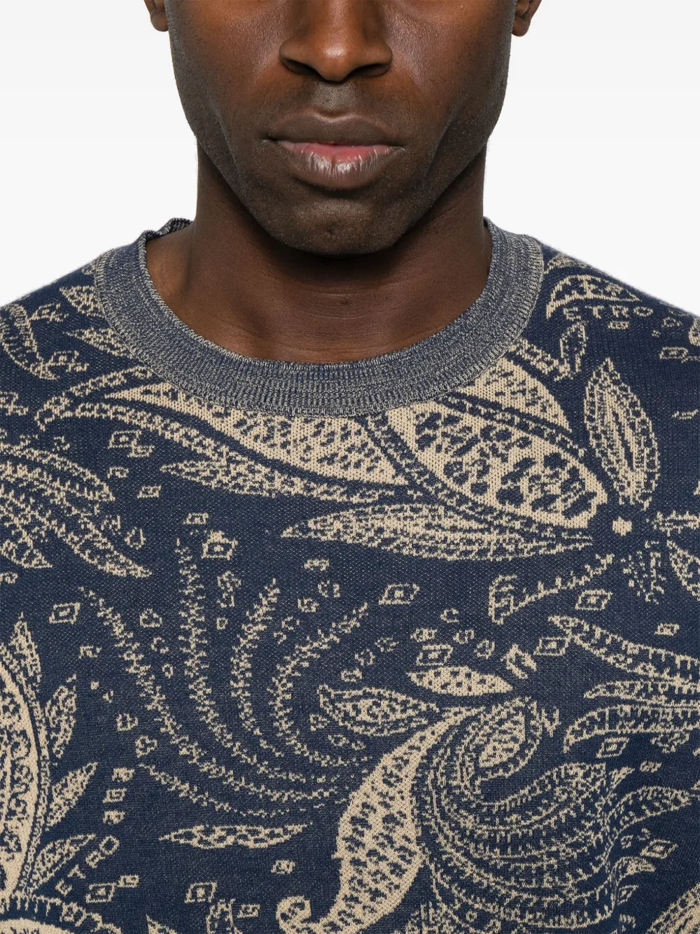 ETRO Top met paisley-print Blauw