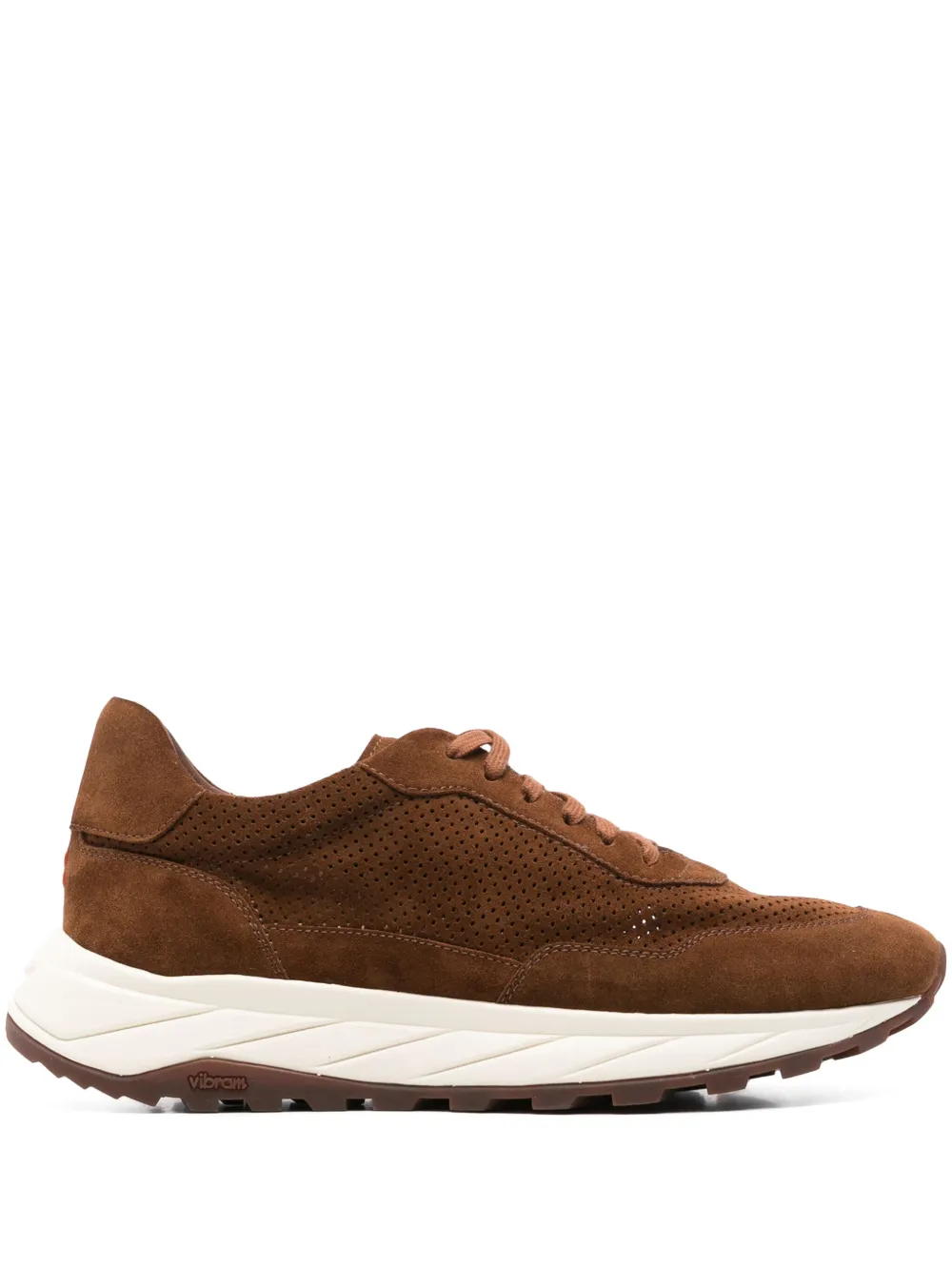 Henderson Baracco perforated-design sneakers Brown