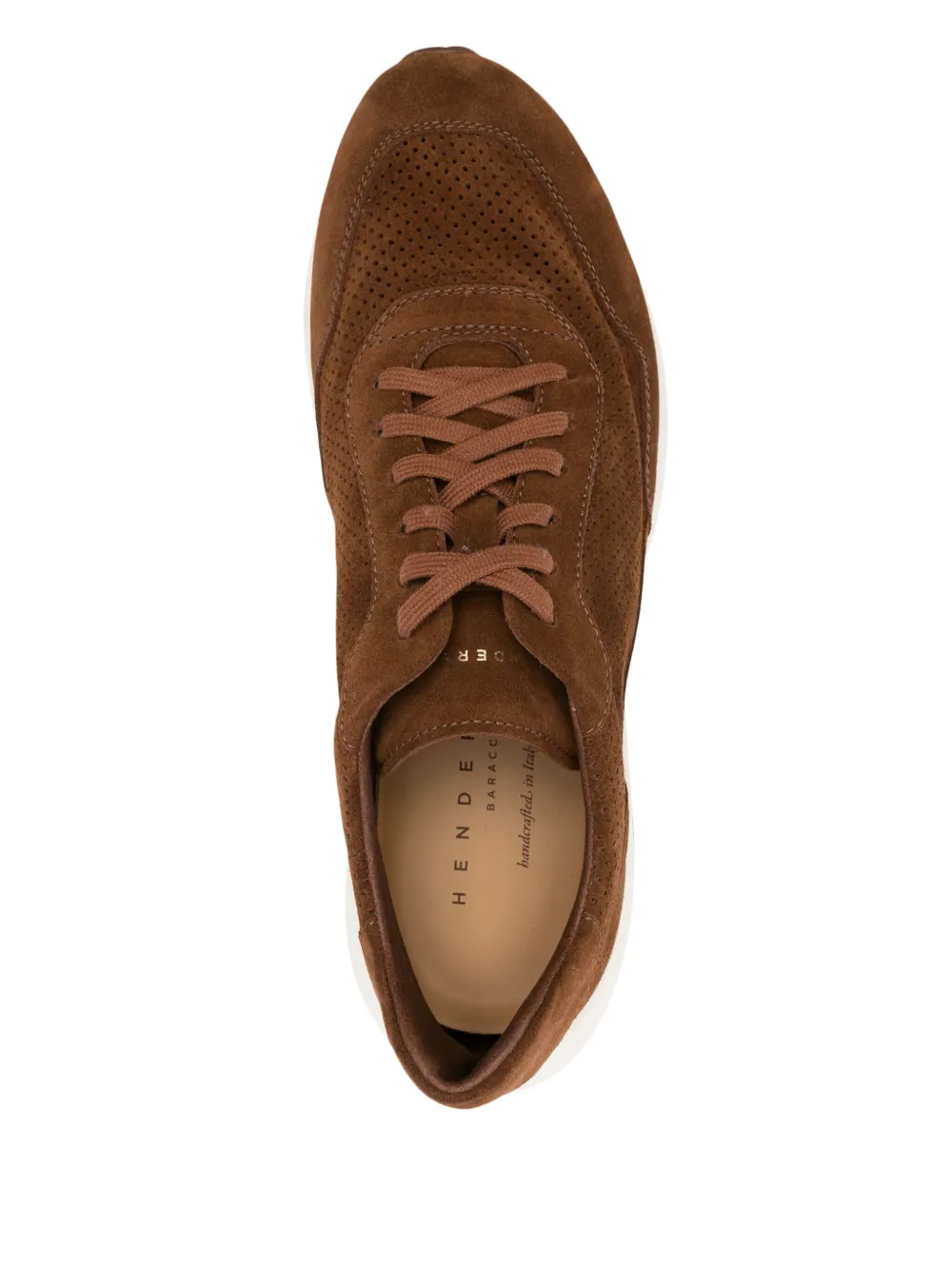 Henderson Baracco perforated-design sneakers Brown