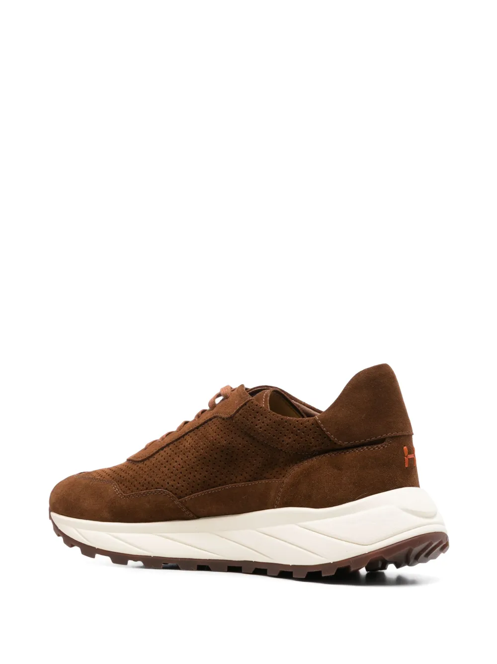 Henderson Baracco perforated-design sneakers Brown