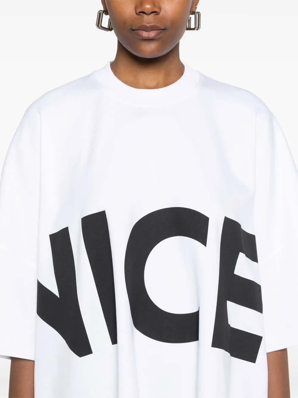 Moschino Mini-jurk met tekst Wit