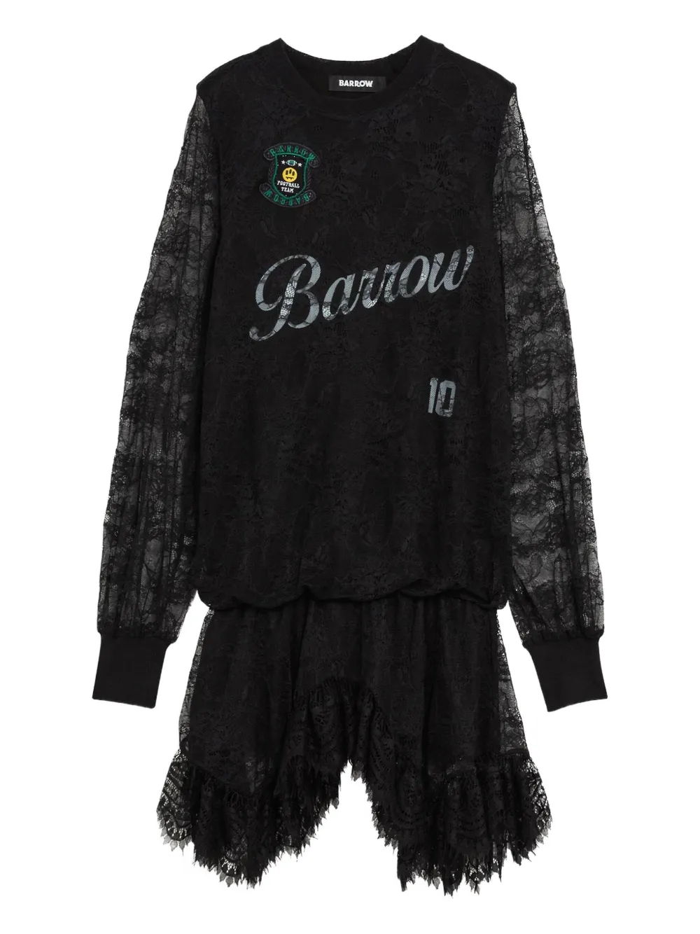 BARROW lace-panel mini dress | Black | Image 1