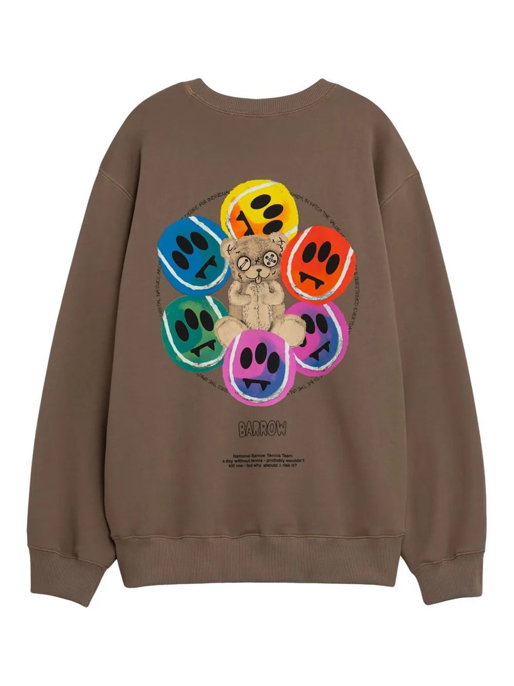 BARROW Sweater met logoprint Bruin