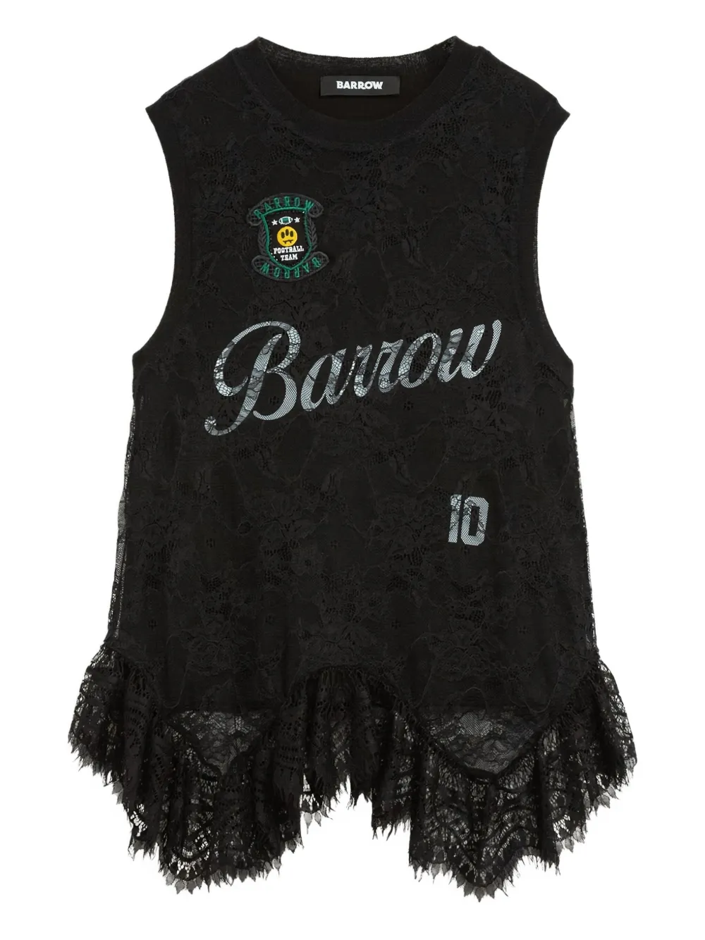BARROW lace-pattern tank top | Black | Image 1