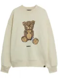 BARROW bear-motif sweatshirt - White