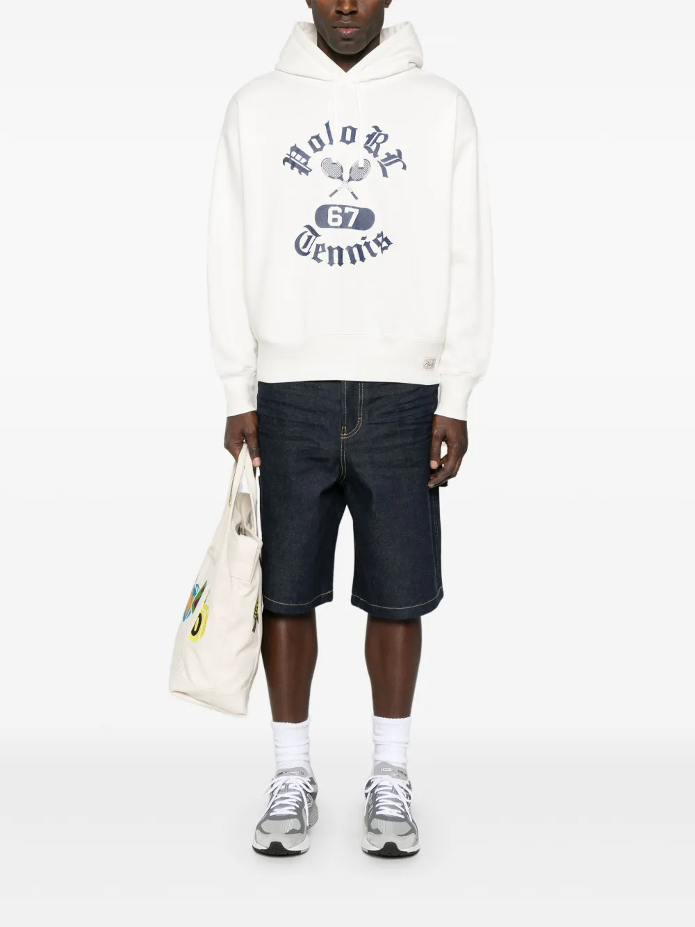 Polo Ralph Lauren Hoodie met slogan-print Wit