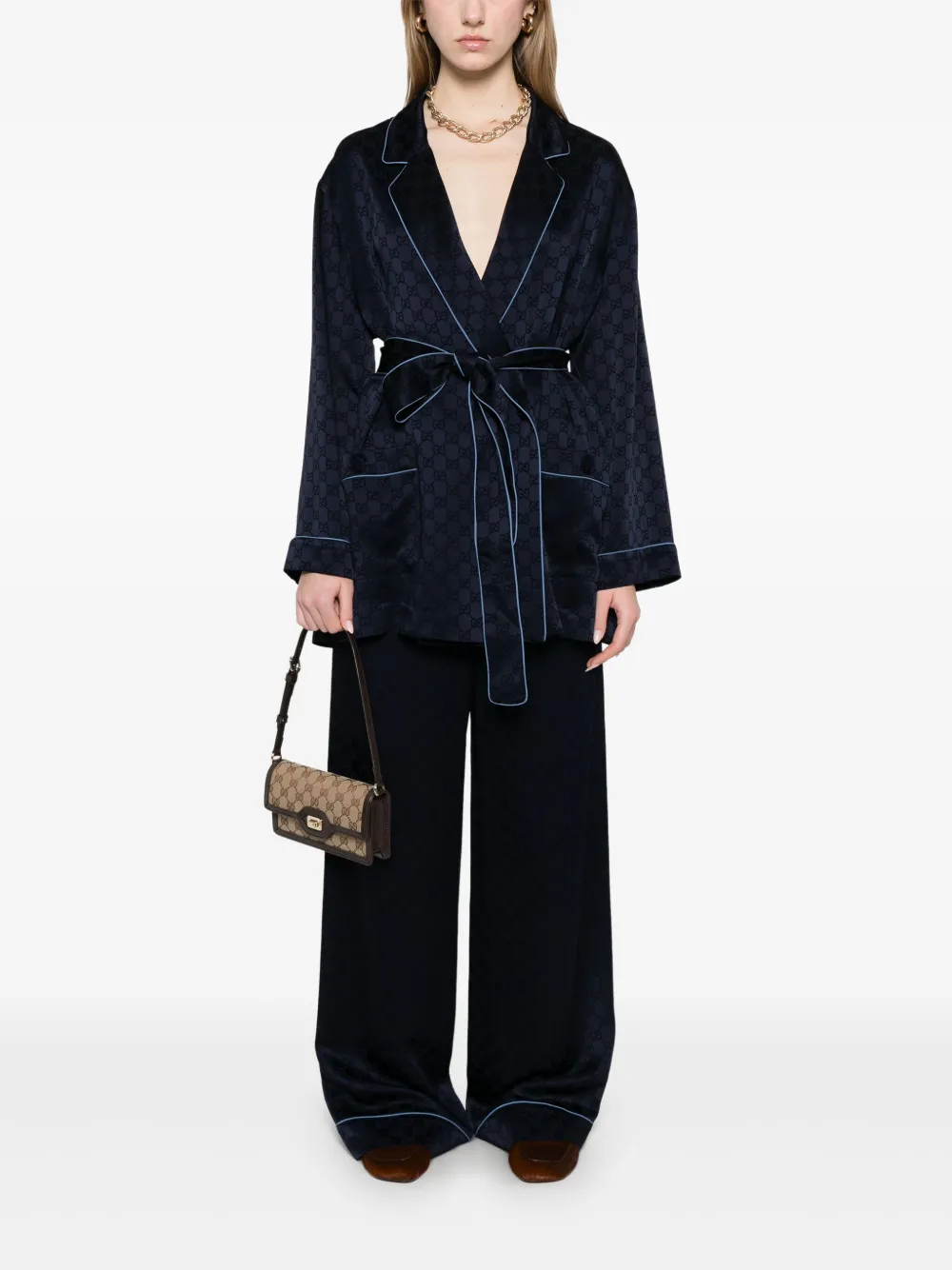 Gucci Jack met GG-jacquard Blauw