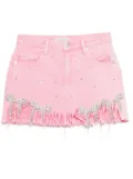 Loulou rhinestone-embellished mini skirt - Pink