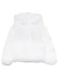 Loulou faux-fur hoodie - White