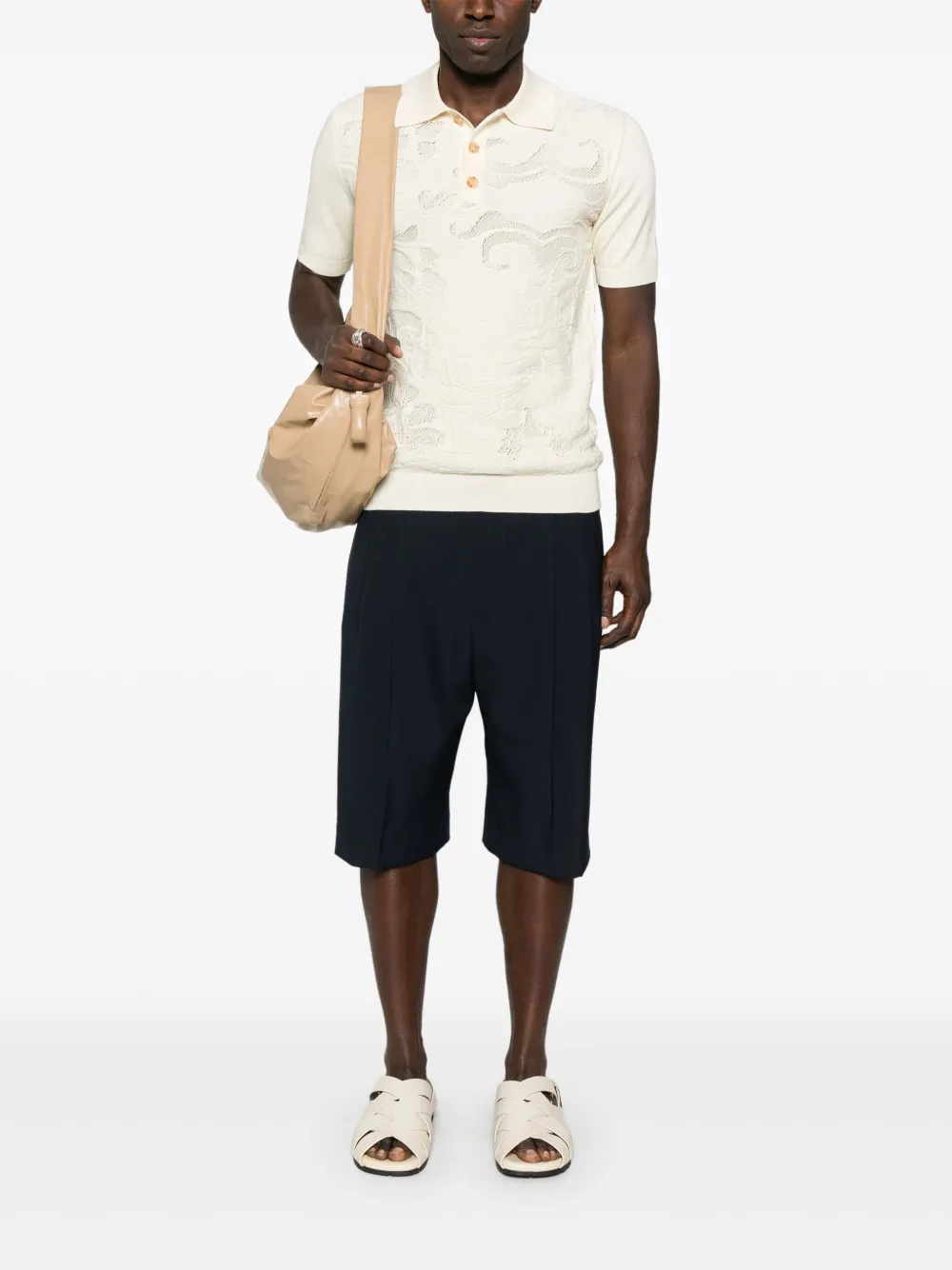 ETRO Poloshirt met textuur - Beige