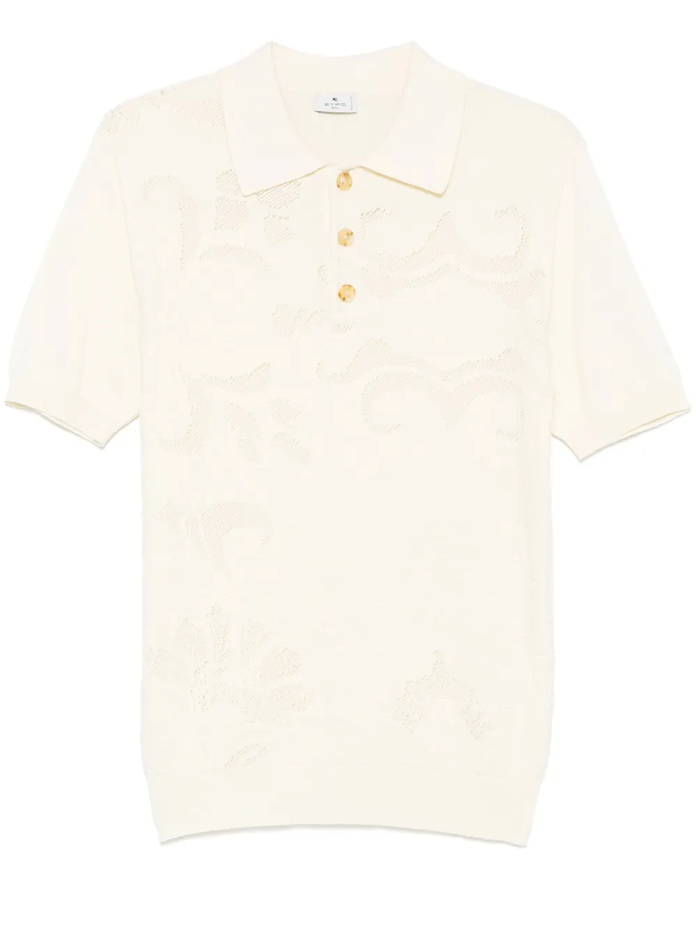 ETRO Poloshirt met textuur Beige