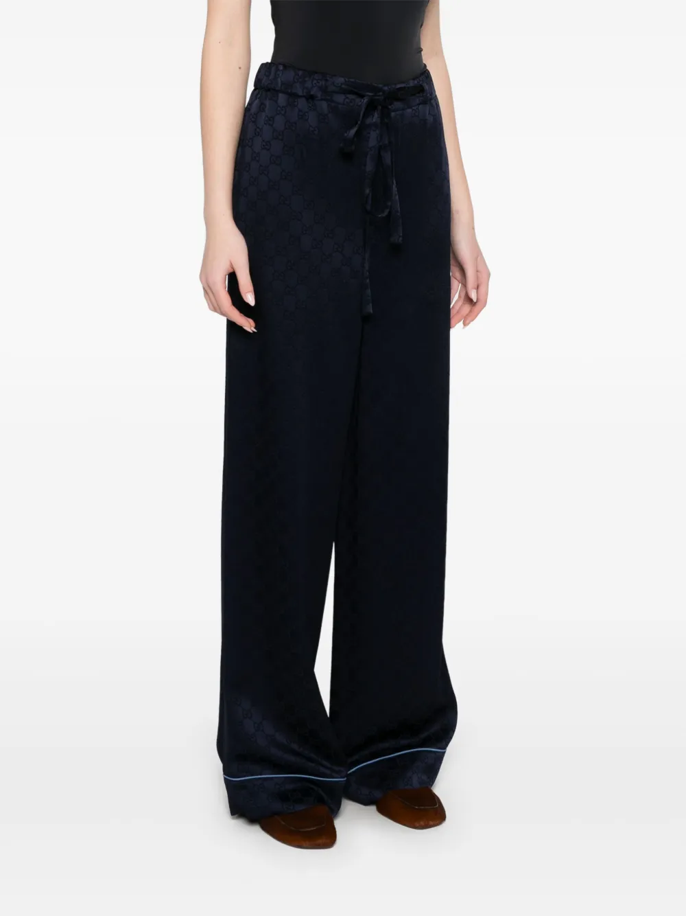 Gucci Broek met GG-jacquard Blauw